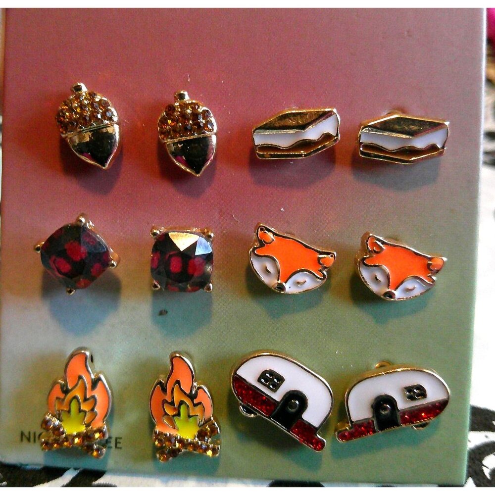Leith Nickel Free Fall/Winter Stud Earrings Set - Picture 3 of 4